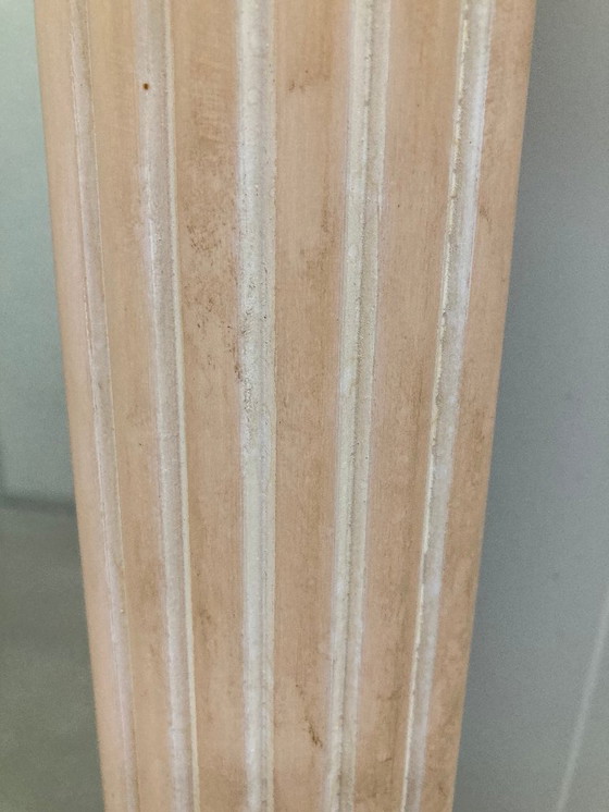 Image 1 of Grote vintage spiegel in art-decostijl, zalmkleur