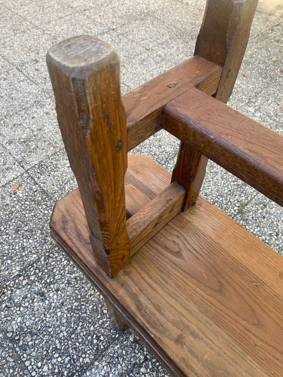 Solid Oak Wood Farmhouse Bench 220cm for Rustic 1950s Farmhouse Table – Benches (photo 9 of 17)