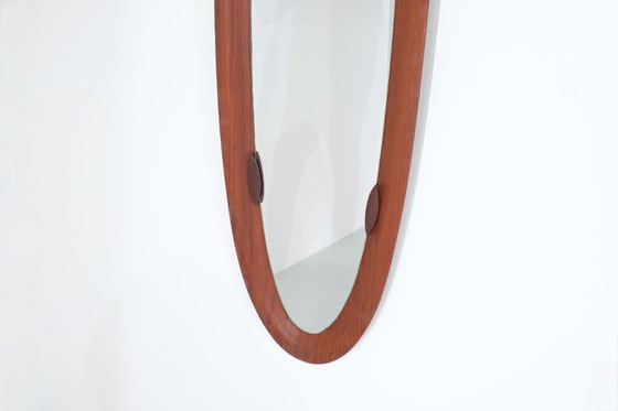 Image 1 of Miroir en bois italien du milieu du siècle, Italie - années 1960