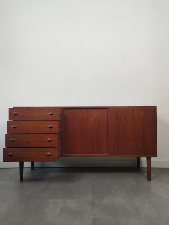 Image 1 of Vintage Danish Sideboard In Teak By Hornslet Møbelfabrik