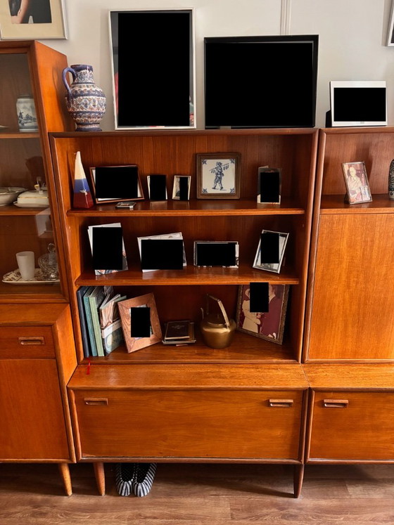 Splendido Mobile a Parete in Teak – Kempkes Meubelfabrieken, Armadi a muro, Glass, Wood (photo 2 of 6)