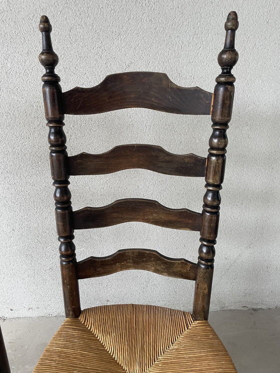 Image 1 of sillas rústicas de paja, 1950