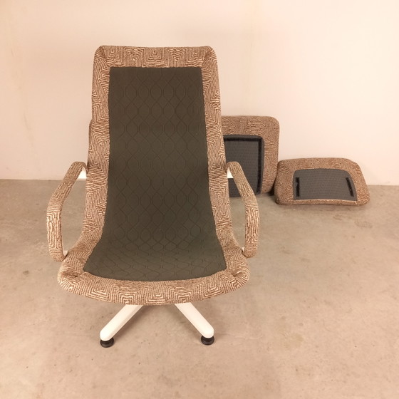 Artifort F154 Armchair Geoffrey Harcourt Newly Upholstered Vintage Design – Textile, Metal (photo 11 of 12)