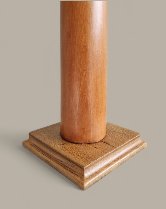 Image 1 of Lampada da tavolo vintage in legno e metallo – Design modernista, anni '50