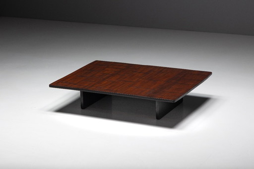 Tavolino da caffè in bambù di Axel Vervoordt, Belgio, anni '80