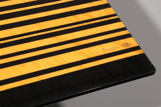 Image 1 of 1980s Italian Coffee Table in Black and Yellow Lacquered wood
