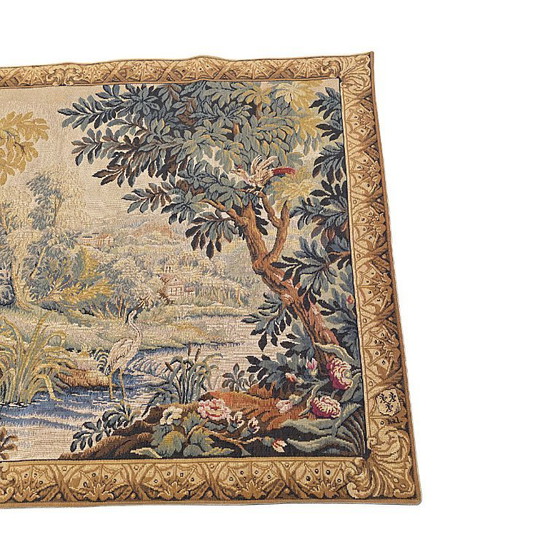 Image 1 of Tenture murale vintage française de style Aubusson Le Lignon, 1970
