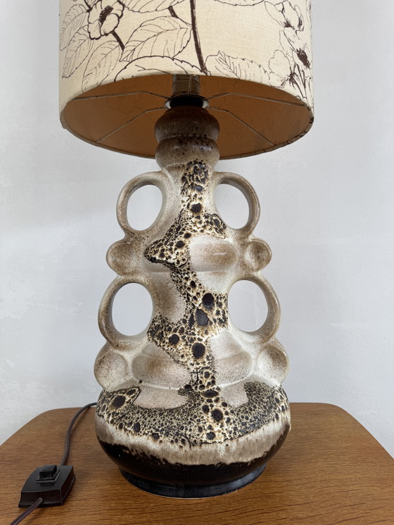 Image 1 of Steinbach Leuchten Ceramic Table Lamp – West German Mid-Century Statement