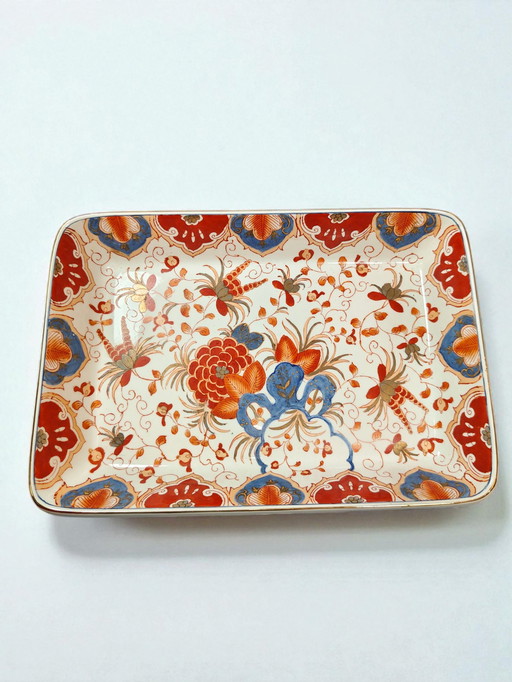 Japanische Imari Porzellanplatte – Handbemalt mit Golddekor – Arita Stil | Japanese Imari Porcelain Plate Hand Painted Gold