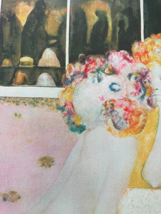 Image 1 of Leonor Fini - Estampe rare, femmes dans un café parisien