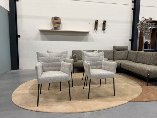 4 Label Vandenberg Cocoon Dining Chairs Ponza Fabric