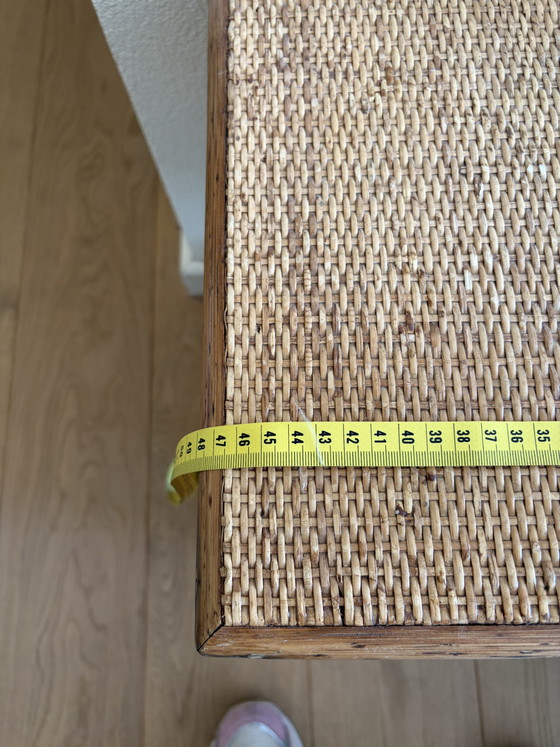 Vintage rotan en bamboe nachtkastje / bijzettafel – Jaren 70 Boho – Bamboo, Rattan (photo 7 of 8)