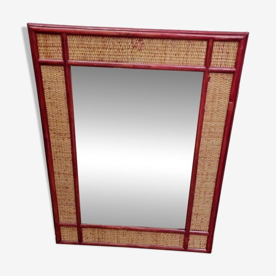 Image 1 of Espejo de ratán (77x58cm)