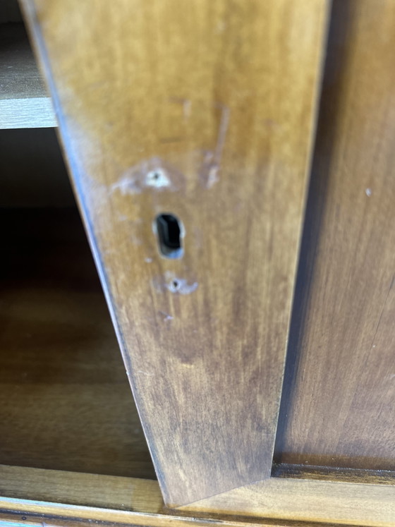 Roltafel van kersenhout – Klein opbergbureau, tweede helft van de 20e eeuw – Fabrication artisanale, Wood (photo 10 of 14)