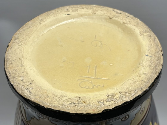 Image 1 of Grande vaso vintage in stile cloisonné - dipinto a mano - 50 cm - ottimo in