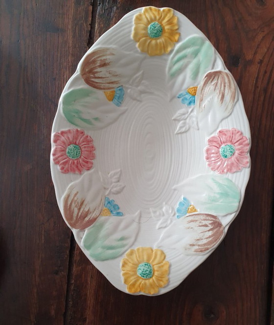 Image 1 of Ovale Platte mit 4 Obst- oder Kuchentellern