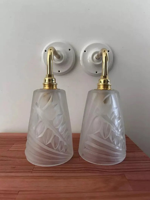 Art Deco Tulip Wall Lights