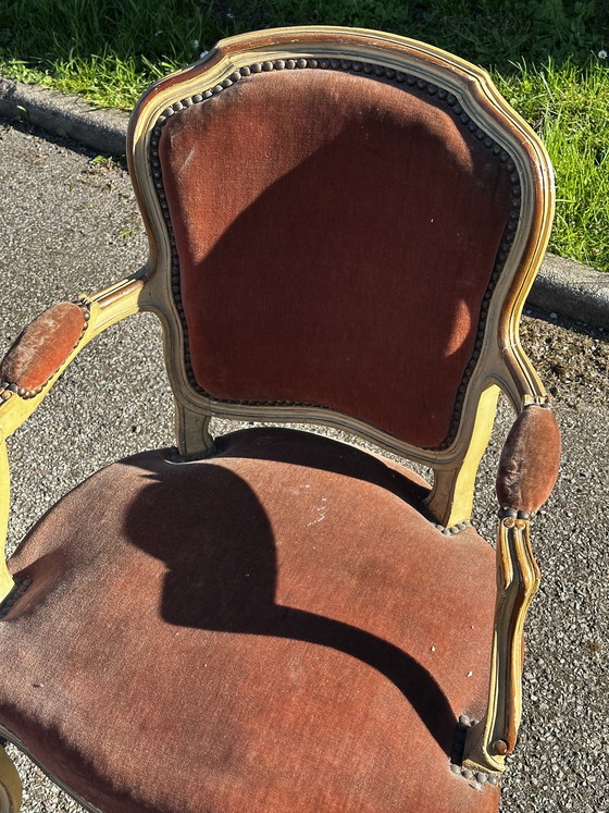 Image 1 of Set di 4 poltrone cabriolet in stile Luigi XV