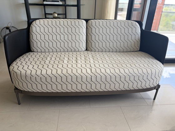 Image 1 of Leolux set: Minotti Tape Sofa en 4x Enna Armchair