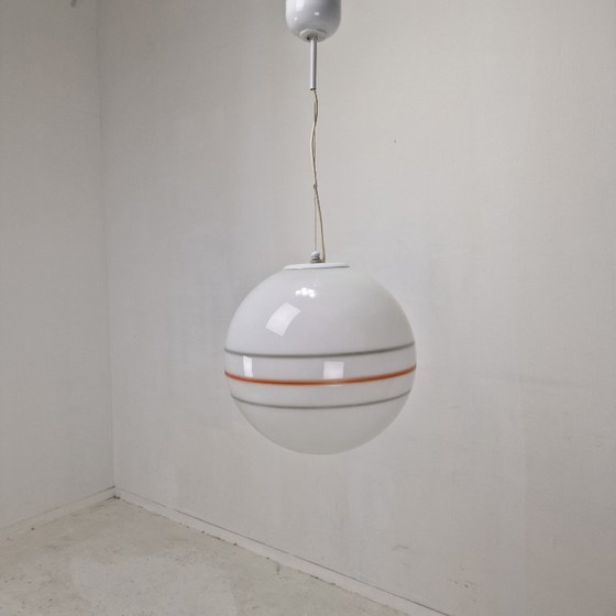Image 1 of Italiaanse Murano glazen bolkroonluchter, 1970