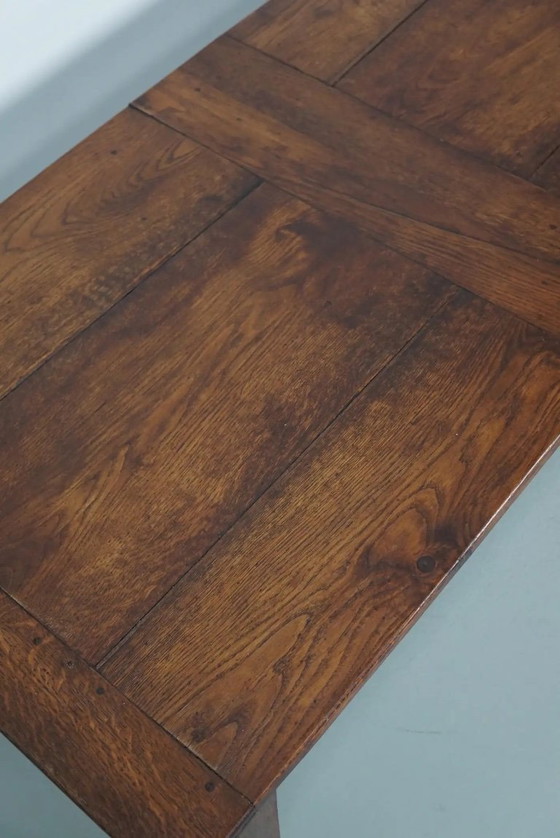 Image 1 of Tavolino da caffè rustico francese in rovere, inizio XX secolo