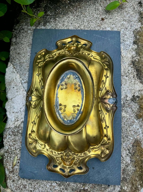 Goldene Metall-Obstschale Art Nouveau Jugendstil Deutschland – Schalen (photo 4 of 4)