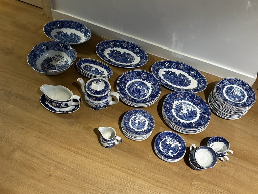 Arabia Landscape blie vintage servies uniek