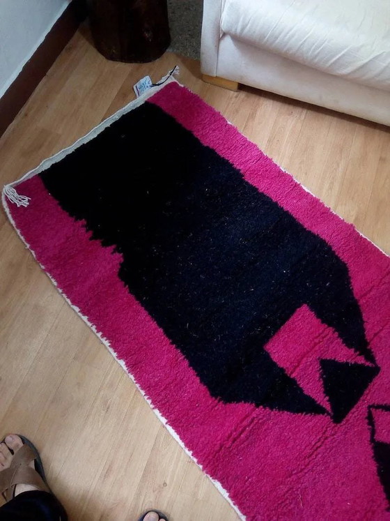 Marokkaans loper vloerkleed - artistiek design - Beni Ouarain stijl - volledig wol - 368 x 85 cm (photo 3 of 8)