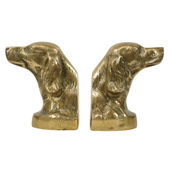 Image 1 of Fermalibri in ottone con cani setter irlandesi