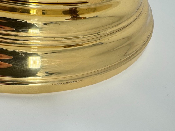 Vintage Ceiling Light - Art Déco / Mid Century Design - 2-bulb E14 - Bauhaus Style, Brass, Glass, Gold (photo 11 of 15)
