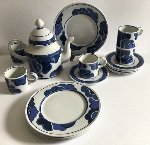 Villeroy & Boch Blue Cloud dinnerware, 1970s