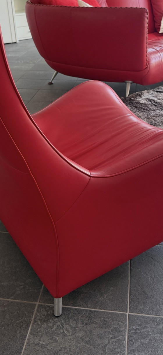 Image 1 of Poltrona di design in pelle de Sede DS-264 – Mathias Hoffmann – Rossa

