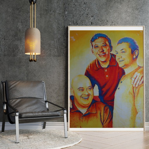 Origineel olieverfschilderij Hedendaagse kunst Symboliek Figuratieve acteurs Het tijdperk van vreugde (photo 2 of 7)