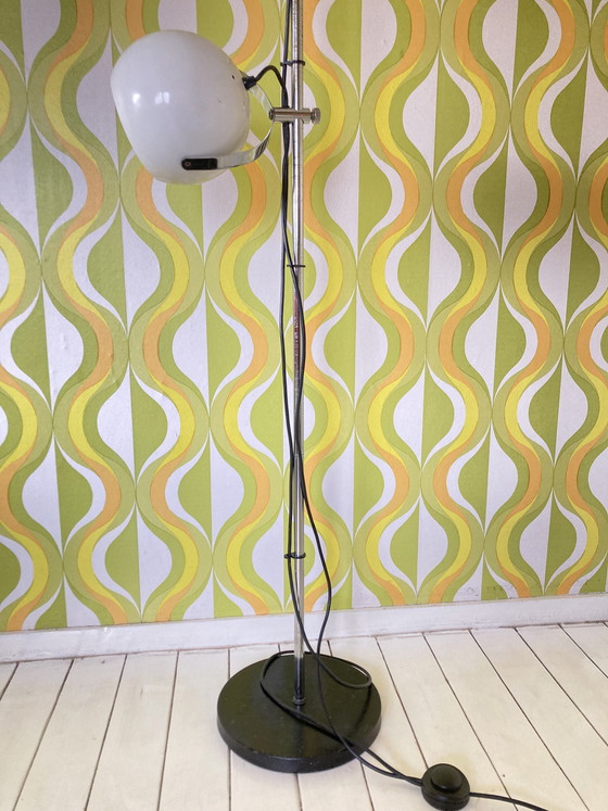 Image 1 of Lampadaire vintage de style spatial avec 2 spots sphériques