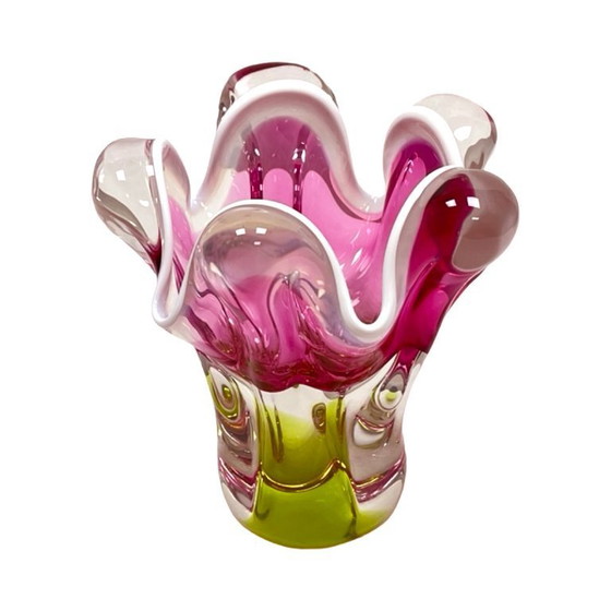 Image 1 of Chřibská Sklárna J. Hospodka vase, art glass, Czechoslovakia, 1960s.