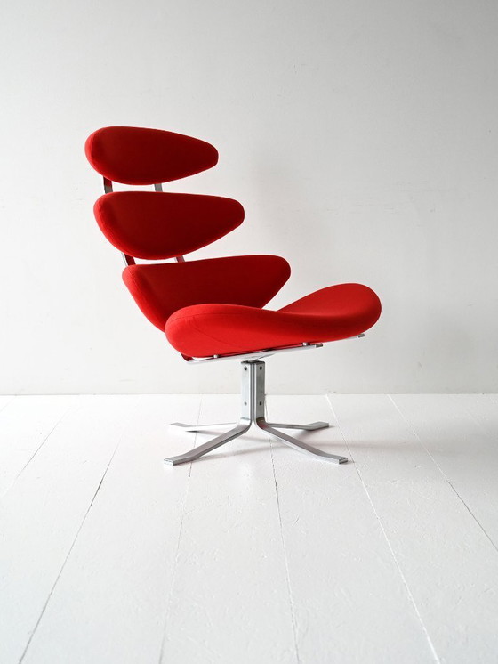 Image 1 of Red Corona Chair by Poul M. Volther