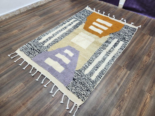 Authentischer Berber-Teppich aus Leinen, 200 x 150 cm