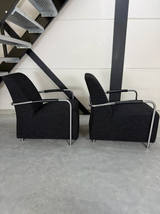 Gelderland 6420 – set of 2 - as new – Armchairs, Leather, Textile (photo 7 of 10)