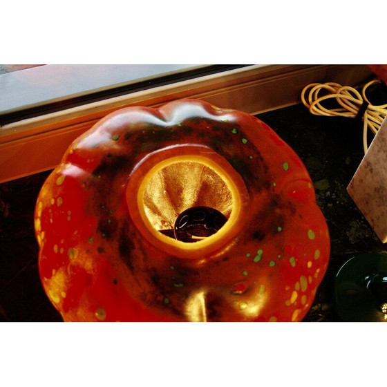 Image 1 of Lampada vintage a forma di zucca in vetro Biot di Marcel Saba, anni '60