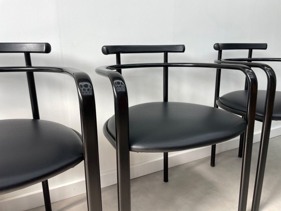 Image 1 of Set of 4 postmodern Martina dining chairs by Carlo Bimbi for Segis Italy, 1980s