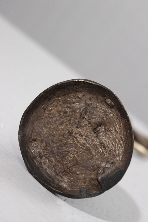 Image 1 of Patinated bronze sculpture, 20th century, female subject, signed