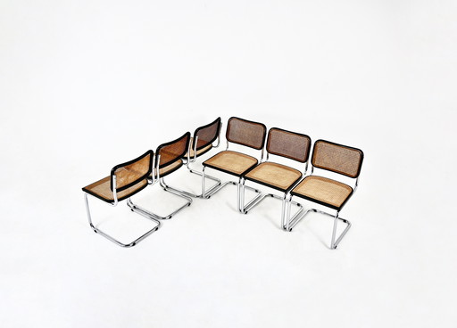 Chaises de salle à manger Style B32 par Marcel Breuer, ensemble de 6