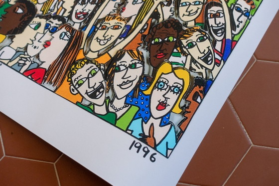 Make Friends with Life and People - James Rizzi 1996 - Poster 61 × 91 cm, Paper, Blue (photo 9 of 13)