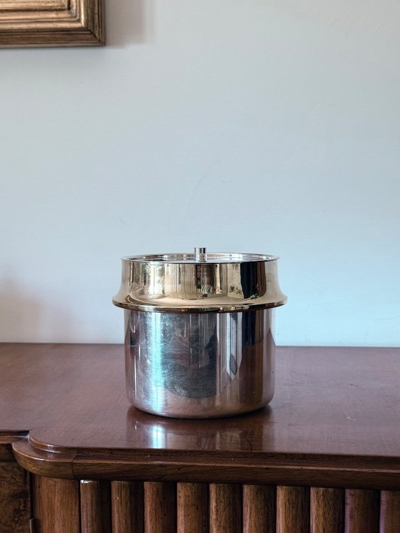 Image 1 of Secchiello per il ghiaccio in oro Hollywood regency, Italia, 1980 ca.