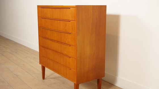 Image 1 of Vintage Danish chest of drawers | Teak | 6 drawers | 103 cm