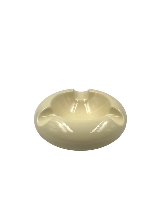 Image 1 of Cenicero de cerámica crema Space Age, Sicart Italia años 70