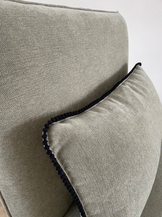 Image 1 of Sillón retapizado | chenilla verde | incluye cojín