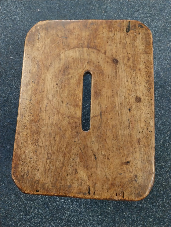 Image 1 of 1 x 1900's wooden ottoman