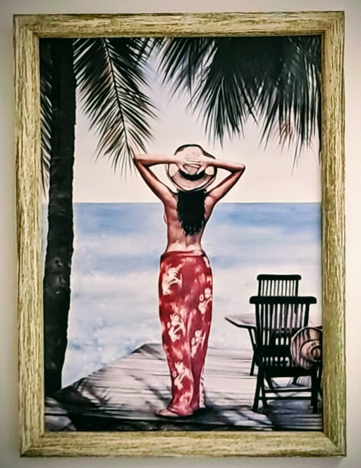 Vahiné - Litografia in cornice