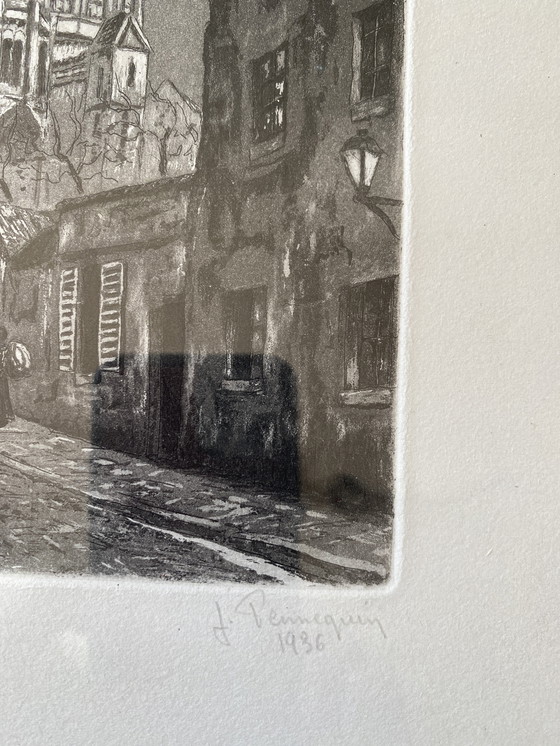 Image 1 of Etching 1936 by J. Pennequin Paris